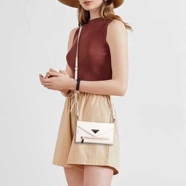 SKALO Samsung A54 5G Evelope Clutch 8-Lokeroa - Valkoinen