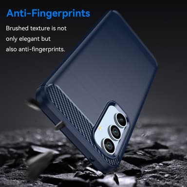 SKALO Samsung A54 5G Armor Carbon Iskunkestävä TPU suojakuori - Sininen