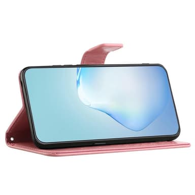 SKALO Samsung A14 4G/5G Owl Tree lompakkokotelo - Pinkki