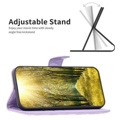 SKALO Samsung A54 5G BINFEN COLOR Tikattu Lompakko - Violetti