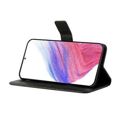 SKALO Samsung A54 5G Kohokuvioitu PU Nahka Lompakkokotelo - Musta
