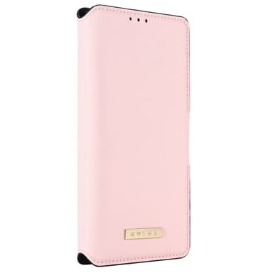 SKALO Samsung A14 4G/5G MUXMA Saffiano PU-nahka Lompakkokotelo - Pinkki