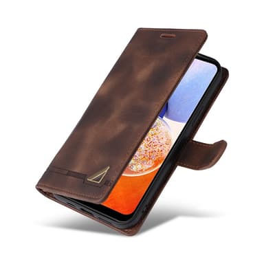 SKALO Samsung A54 5G Lompakkokotelo PU-nahkaa - Ruskea