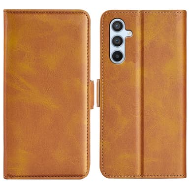 SKALO Samsung A54 5G Premium Wallet Lompakkokotelo - Vaaleanruskea