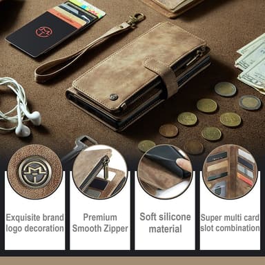 CaseMe Samsung A54 5G CaseMe Big Wallet Lompakkokotelo - Ruskea