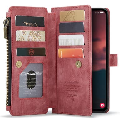 CaseMe Samsung A34 5G CaseMe Big Wallet Lompakkokotelo - Punainen