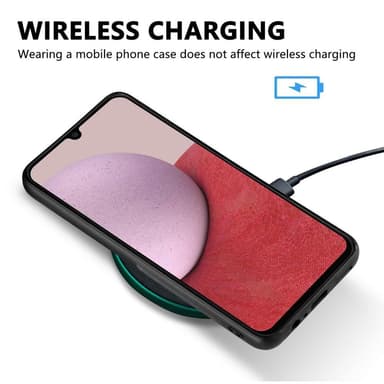 SKALO Samsung A14 4G/5G Snakeskin PU-nahka hybridi Suojakuori - Vihreä
