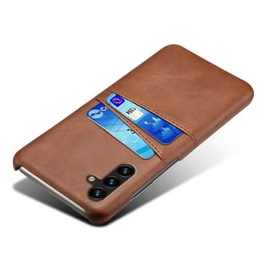 SKALO Samsung A54 5G PU-nahkainen Korttikotelo - Tummanruskea