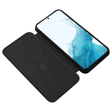 SKALO Samsung A54 5G Carbon Fiber Lompakkokotelo - Musta