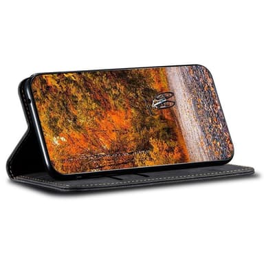SKALO Samsung A54 5G Jeans Lompakkokotelo - Musta
