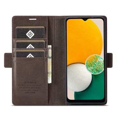 SKALO Samsung A14 4G/5G LC.IMEEKE Lompakkokotelo PU-nahkaa - Ruskea