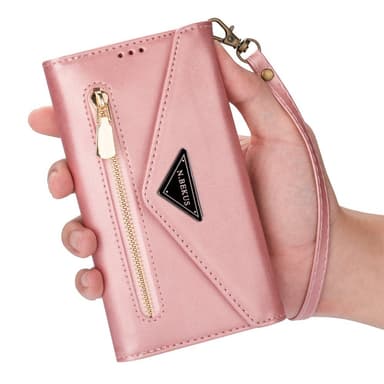 SKALO Samsung A54 5G Evelope Clutch 8-Lokeroa - Ruusukulta