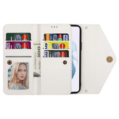 SKALO Samsung A54 5G Evelope Clutch 8-Lokeroa - Valkoinen