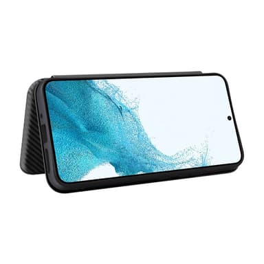 SKALO Samsung A54 5G Carbon Fiber Lompakkokotelo - Musta