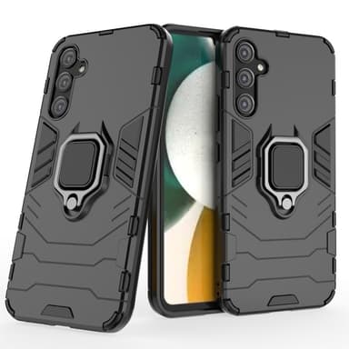 SKALO Samsung A34 5G Armor Hybridi metallirengas kuori - Musta