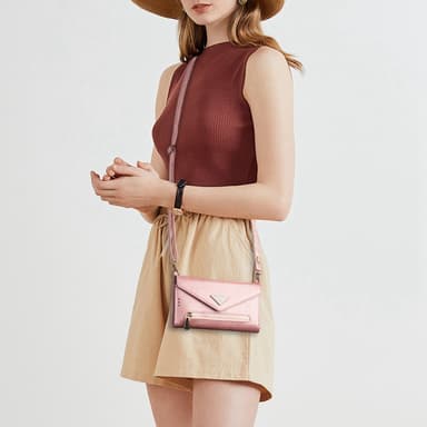 SKALO Samsung A34 5G Evelope Clutch 8-Lokeroa - Ruusukulta