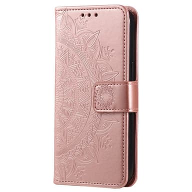 SKALO Samsung A14 4G/5G Mandala lompakkokotelo - Ruusukulta