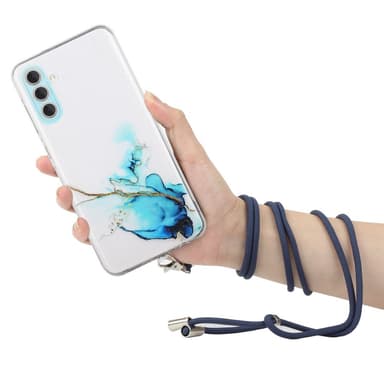 SKALO Samsung A14 4G/5G Mobiilikauluksen suojakuori - Sininen