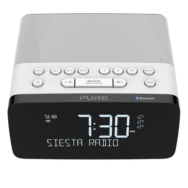 PURE FM/DAB/DAB+/BT/Qi Siesta Charge Kelloradio Polar