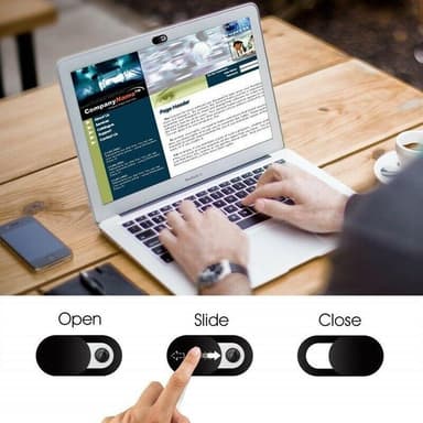 Muovinen kamerasuojaus web-kameralle, älypuhelimelle tai tabletille