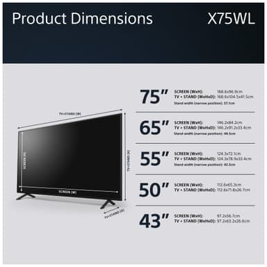 Sony Bravia 55” X75WL 4K LED älytelevisio (2023)