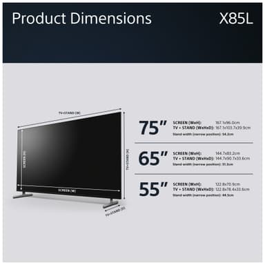Sony Bravia 75” X85L 4K Full Array LED älytelevisio (2023)
