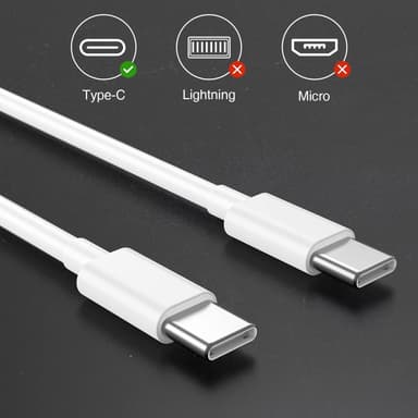 NÖRDIC 1,5 m USB 2.0 USB-C–C -kaapeli 2,4 A 480 Mbps 12 W