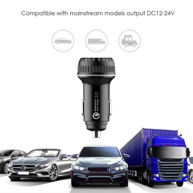 NÖRDIC autolaturi 36 W 1x USB C PD 18 W ja 1x USB A 18 W Quick Charger 3.0 Qualcomm -sertifioitu