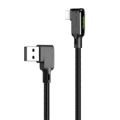 Mcdodo CA-7510 Lightning (ei MFI)–USB A vino -kaapeli, LED, 1,2 m, musta