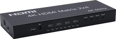NÖRDIC HDMI Switch 2-4 Audio Extractorilla, 4Kx2K 60Hz, HDCP 2.2