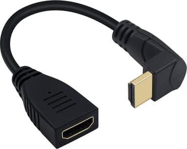 NÖRDIC kulmikas HDMI-sovitin 8K60Hz 4k120Hz 48Gbps uros-naaras HDMI2.1 15cm