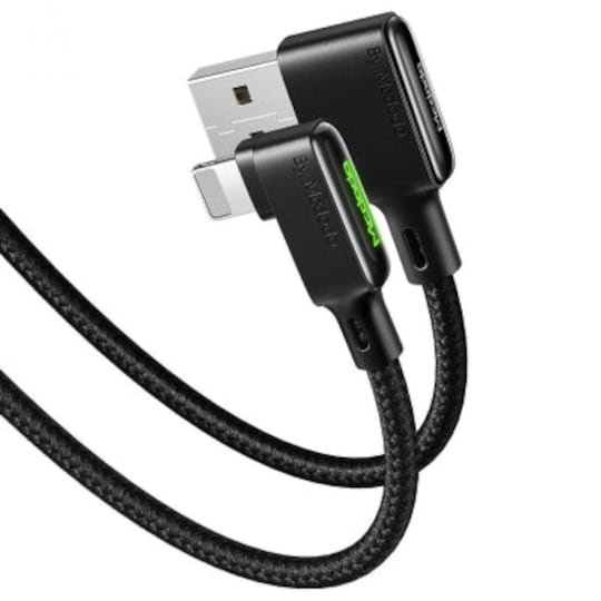 Mcdodo CA-7510 Lightning (ei MFI)–USB A vino -kaapeli, LED, 1,2 m, musta