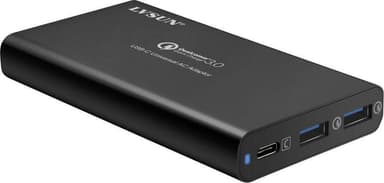 NÖRDIC 1x USB C -latausasema 40 W Power Delivery 3.0, 2x USB A QuckCharger QC3.0, yhteensä 40 W