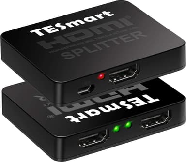 NÖRDIC HDMI jakaja, 1–2 UHD HDMI 4K 30 Hz, 10,2 Gb/s, LPCM 7.1 Dolby TrueHD, Dolby Digital Plus DTS-HD Master Audio
