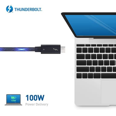 Cable Matters Intel-certified 1 metrin Thunderbolt 4 USB C -aktiivinen kaapeli 40 Gbps 100 W lataus 8K Video Yhteensopiva USB4 ja Thunderbolt3 kanssa