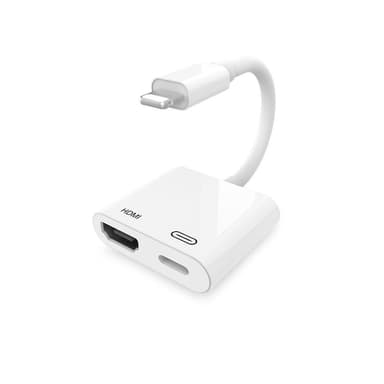 NÖRDIC Lightning-sovitin 1–2 porttia 1x HDMI 1080 p ja 1x Lightning