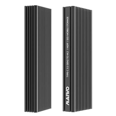 Maiwo K1687P M.2 PCIe NVMe SSD USB C GEN2 10Gb/s ulkoinen tallennuskehikko, 2230-2242-2260-2280 NGFF M-Key tuki, UASP, TRIM ja 6 Gb/s SATAIII
