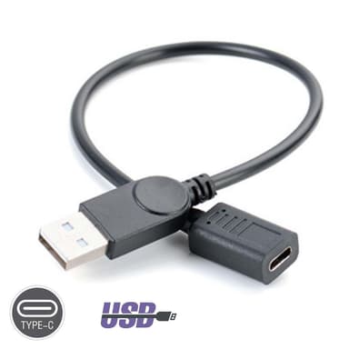 NÖRDIC USB 3.0 uros–USB C naaras -sovitin, 15 cm, 5 Gb/s tiedonsiirtonopeus