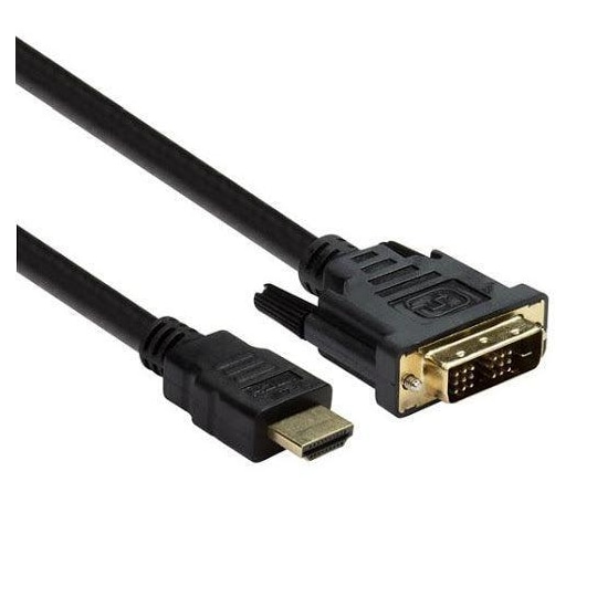 NÖRDIC 2 m kaapeli HDMI High Speed–DVI-D, Single Link 18+1, tarkkuus 1920x1200, 60 Hz 5.1 Gb/s, puhdasta kuparia 99,99 %