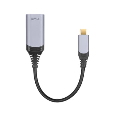 NÖRDIC 20 cm USBC–DP 1.4 -sovitin 8K30Hz 4K120Hz 32.4Gbps