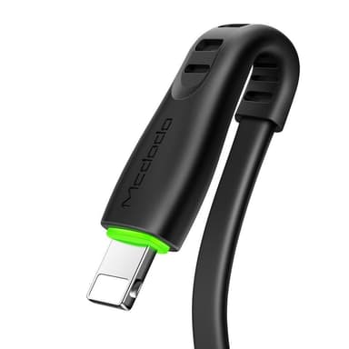 Mcdodo CA-6360 Apple Lightning (ei MFI)–USB A -kaapeli, synkronointiin ja nopeaan lataukseen, LED, musta, 1,2 m