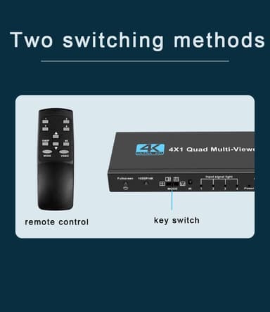 NÖRDIC HDMI skaalauskytkin 4-1 Multiviewerilla 4K30hz HDCP1.4
