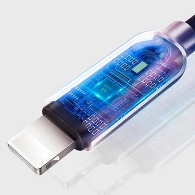 Mcdodo CA-5264 Apple Lightning (ei MFI)–USB A -kaapeli, synkronointiin ja nopeaan lataukseen, LED-valo, automaattinen latauksen pysäytys, musta, 1,2 m