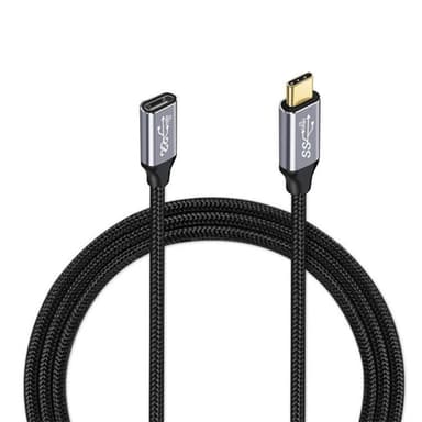 NÖRDIC 50 cm USB3.2 SuperSpeed ​​​​USB 5 Gbps USB-C-C-jatkokaapeli, jossa Power Delivery 60 W ja 4K60 Hz video