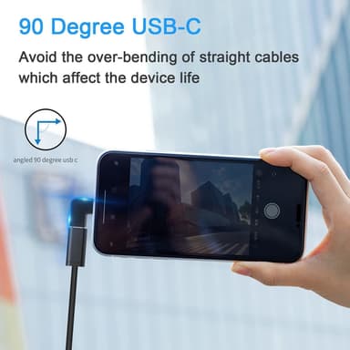 NÖRDIC USB C 3.1 Kulmikas sovitin uros-naaras