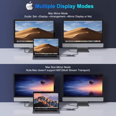 NÖRDIC 1–10 USB-C-kaksoisnäytön telakointiasema 2xHDMI 8K/4K 3xUSB-A 5G 1xUSB-C 5G 1xUSB-C PD96W 1xRJ45 GigaLAN 1xSD