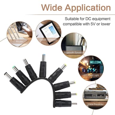 NÖRDIC 1m virtajohto USB DC 11 liittimellä USB DC Power