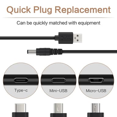 NÖRDIC 1m virtajohto USB DC 11 liittimellä USB DC Power