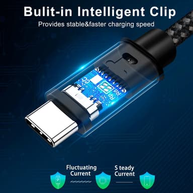 NÖRDIC 1m USB C 3.1 USB C Nylon Braided Kaapeli Pika lataus 5A Gen2 10Gbps Power Delivery PD 100W Emarkerin kanssa