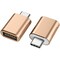 NÖRDIC USB A 3.0 OTG naaras–USB C uros -sovitin, alumiinia, kulta, OTG USB-C sovitin lataukseen ja synkronointiin